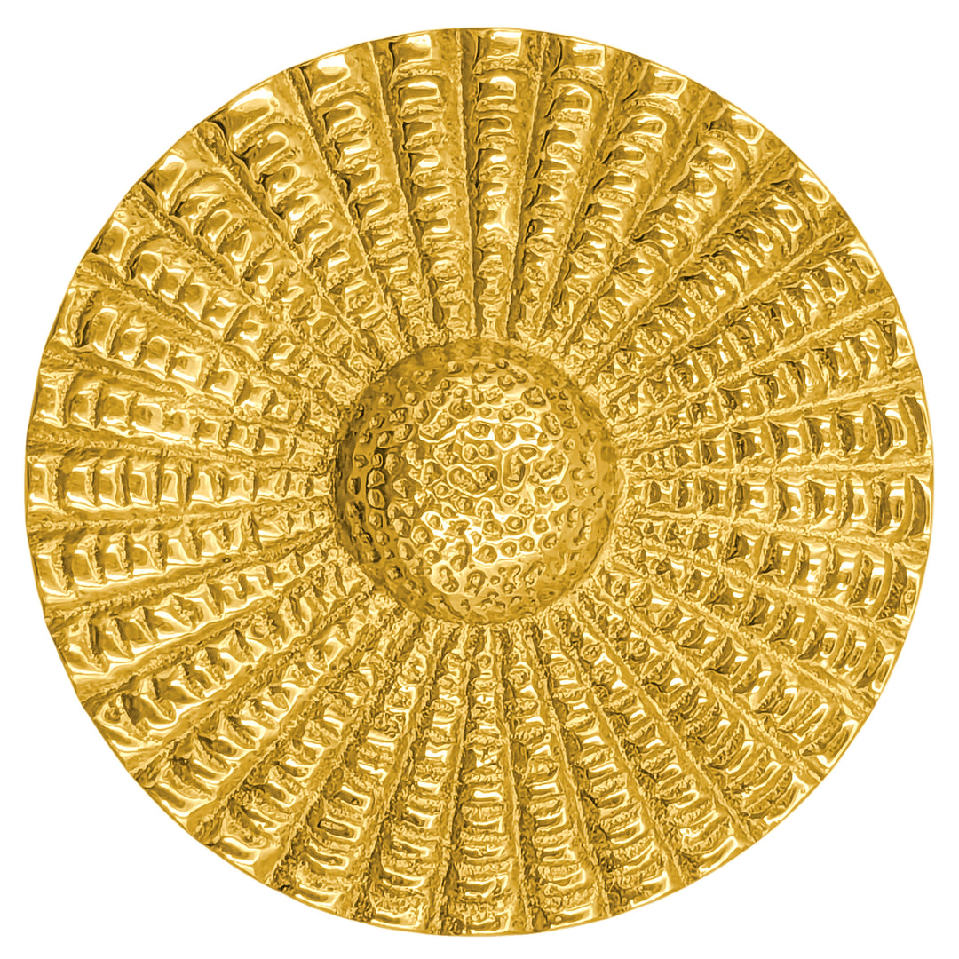 2 Inch Solid Brass Art Deco Style Round Cabinet & Furniture Knob