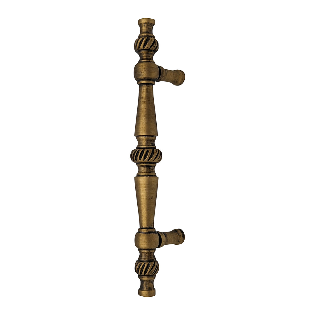 6 1/2 Inch Overall (4 Inch c-c) Solid Brass Georgian Pull (Several Finishes Available)