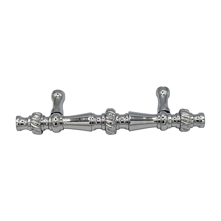 5 Inch Overall (3 Inch c-c) Solid Brass Georgian Roped Style Pull (Several Finishes Available)