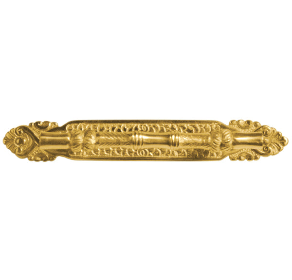 4 1/2 Inch Overall (3 Inch c-c) Bamboo Cabinet Pull & Back Plate