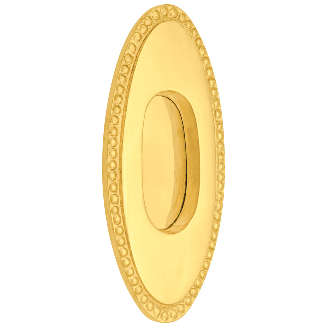 5 7/8 Inch Solid Brass Oval Beaded Pull