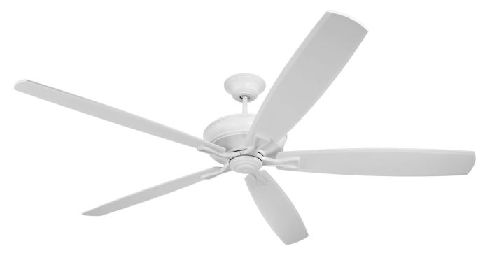 ##Antique Hardware## 72" Santori Indoor/Outdoor (Damp) in Matte White w/ White Blades