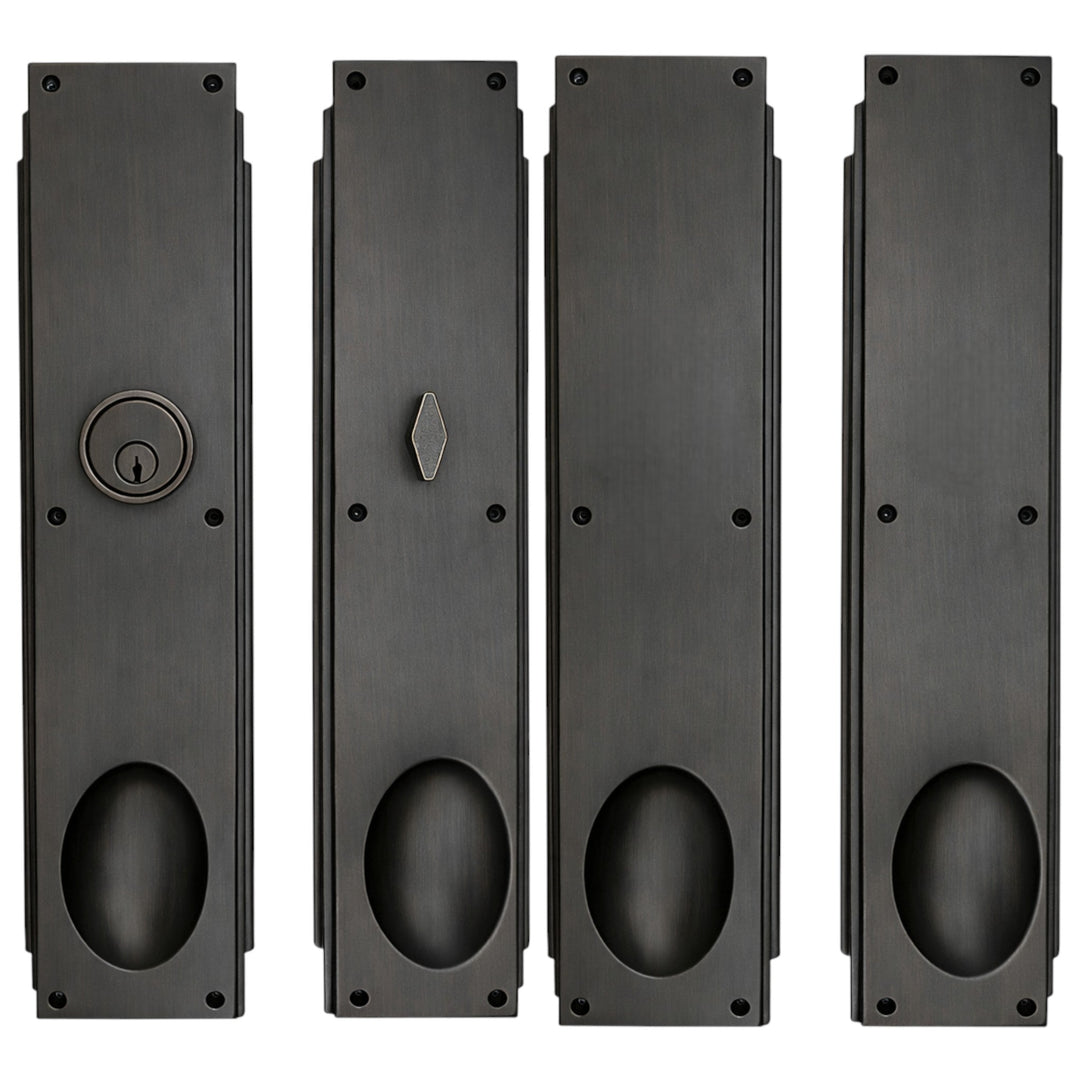 Skyscraper Double Door Entryway Set (Several Knob & Finish Options Available)