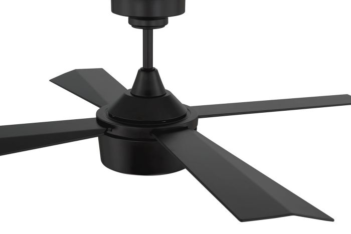 ##Antique Hardware## 42" Theo,Flat Black Finish, Flat Black Blades, Light Kit Inlcuded (Optional)
