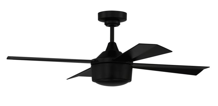 ##Antique Hardware## 42" Theo,Flat Black Finish, Flat Black Blades, Light Kit Inlcuded (Optional)