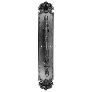 COPPER MOUNTAIN HARDWARE 18" Brass Traditional Fleur-De-Lis Door Pull & Plate Several Finishes
