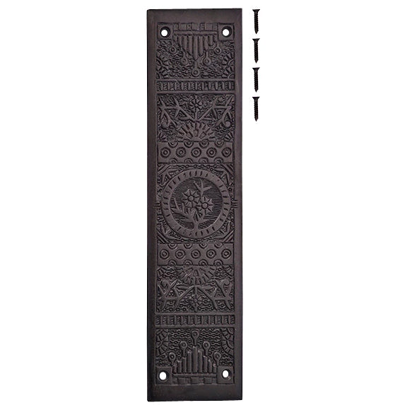 11 1/4 Inch Eastlake Solid Brass Push Plate