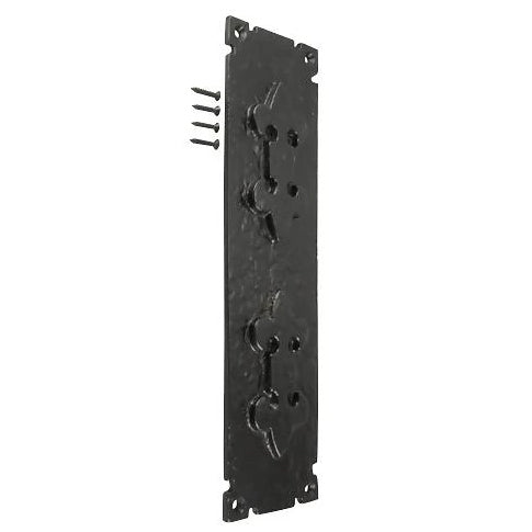 11 1/2 Inch Solid Rough Iron Fleur de Lis Push Plate