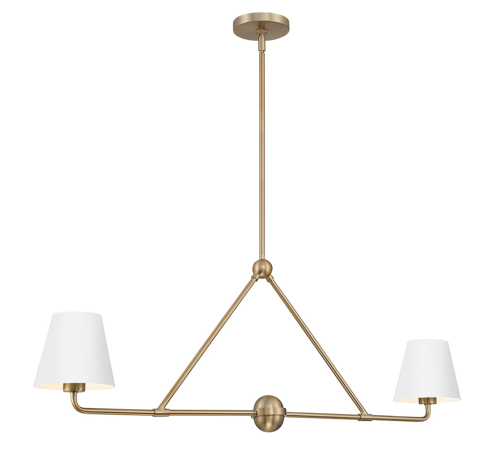 Crystorama Crystorama Xavier 2 Light Vibrant Gold + White Chandelier