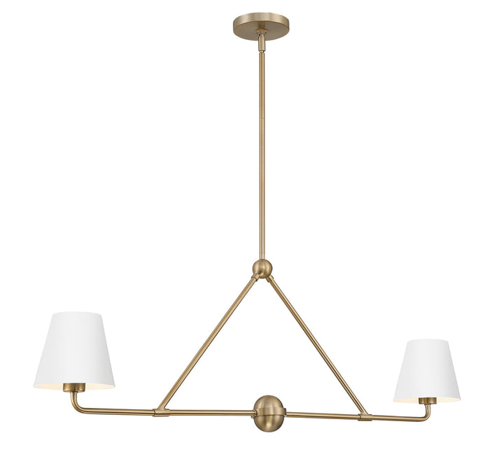 Crystorama Crystorama Xavier 2 Light Vibrant Gold + White Chandelier