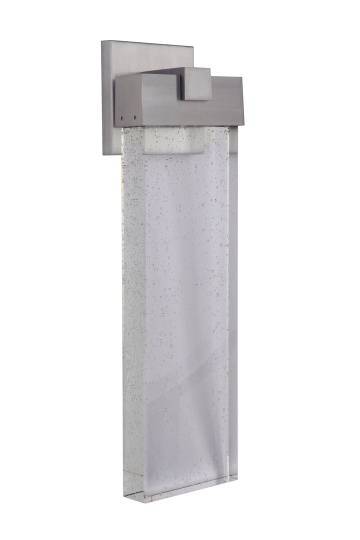 Antique Hardware Aria 1 Light Large LED Outdoor Wall Lantern in Satin Aluminum Exterior