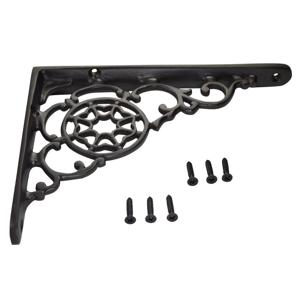 6 3/4 Inch Solid Brass Star Shape Shelf Bracket