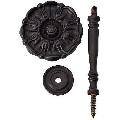 Solid Brass Floral Style Curtain Tie Back (Several Finishes Available)