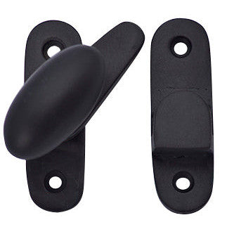 Traditional Solid Brass Oval Knob Latch Set (Several Finish Options)