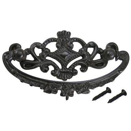 4 1/8 Inch Solid Brass Ornate Victorian Pull