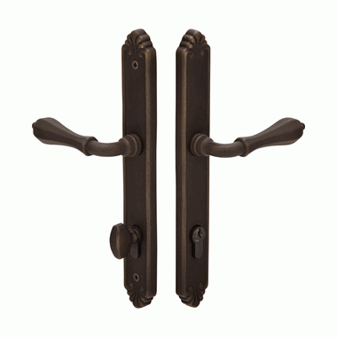Solid Brass Tuscany Keyed Style Multi Point Lock Trim (Medium Bronze Finish) EMTEK