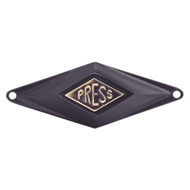 3 1/4 Inch Solid Brass Art Deco Diamond Doorbell