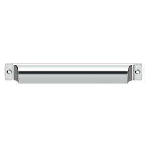 7 Inch Solid Brass Rectangular Shell Cabinet & Furniture Cup Pull (Several Finishes Available) DELTANA